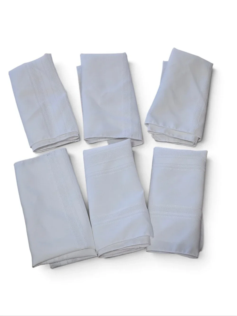 Set of 6 White Cloth Napkins